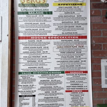 Serg's Mexican Kitchen - Menu as of 07-26-22 - Food Trucks Near Me - Honolulu, Hawaii Serg's Mexican Kitchen - Menu as of 07-26-22 - Food Trucks Near Me - Honolulu, Hawaii