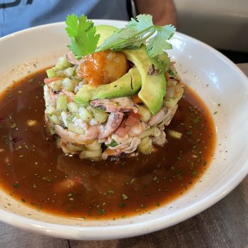 Barra Azul - Shrimp and octopus tostada - Sushi Bars Near Me - Perris, California