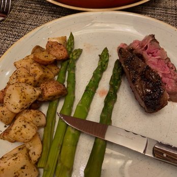 Dorrego's - Tomahawk steak asparagus and roasted potatoes for sides. - Argentine Near Me - San Antonio, Texas