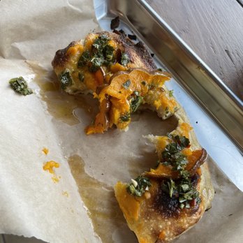 Psychic Pie - Squash with chimichurri sauce. - Salad Near Me - Sebastopol, California Psychic Pie - Squash with chimichurri sauce. - Salad Near Me - Sebastopol, California