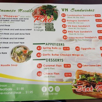 Phoever - Menu - Vietnamese Near Me - Pensacola, Florida Phoever - Menu - Vietnamese Near Me - Pensacola, Florida