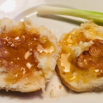 Catfish Country - honey & cinnamon on bscuits, w/spring onion. Complimentary here. - Southern Near Me - Bartow, Florida