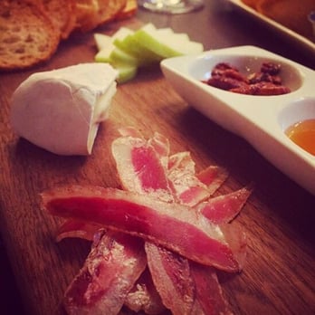 Orsay - Bar Happy Hour. Duck prosciutto, with choice of cheese. Add a glass of wine and voila! - French Near Me - Jacksonville, Florida Orsay - Bar Happy Hour. Duck prosciutto, with choice of cheese. Add a glass of wine and voila! - French Near Me - Jacksonville, Florida