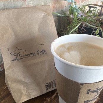Kusanya Cafe - Lavender latte and Lupe Tobasco - Cafes Near Me - Chicago, Illinois