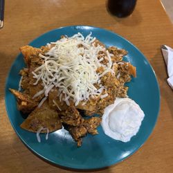 What an amazing dish!!! Not! I had the chilaquiles rojos with the chorizo!! And wow tasted like my mother would make them!' Thank you!