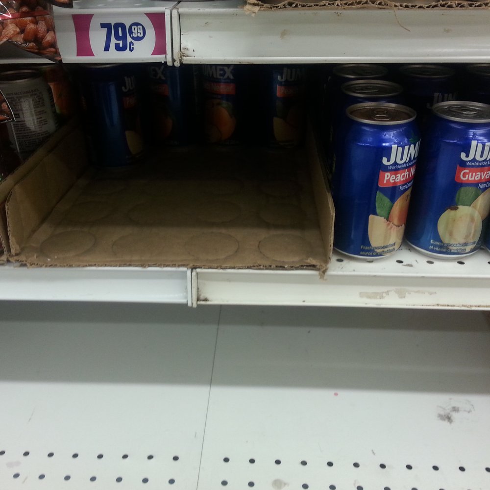 99 Cents Only Stores - Hmm.. someone not stocking right. It's okay, I did it fer you. Though I left the cardboard on the ground. - Discount Store Near Me - Pasadena, Texas