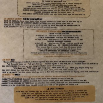La Note - Menu - French Near Me - Berkeley, California