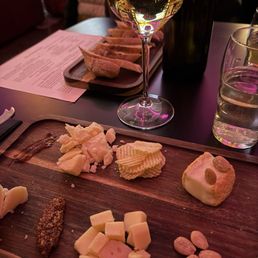 Cheese plate and wine