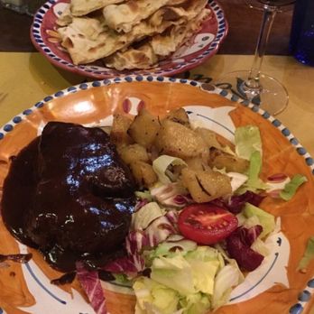 Nerone - Steak with spicy sauce and rosemary potatoes - Tuscan Near Me - Florence, FI Nerone - Steak with spicy sauce and rosemary potatoes - Tuscan Near Me - Florence, FI