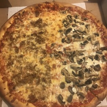 Yordana's Pizza & Pasta - Traditional Pizza that was supposed to have all the toppings on one side and cheese only on other side. - Pizza Near Me - Wrightstown, New Jersey Yordana's Pizza & Pasta - Traditional Pizza that was supposed to have all the toppings on one side and cheese only on other side. - Pizza Near Me - Wrightstown, New Jersey