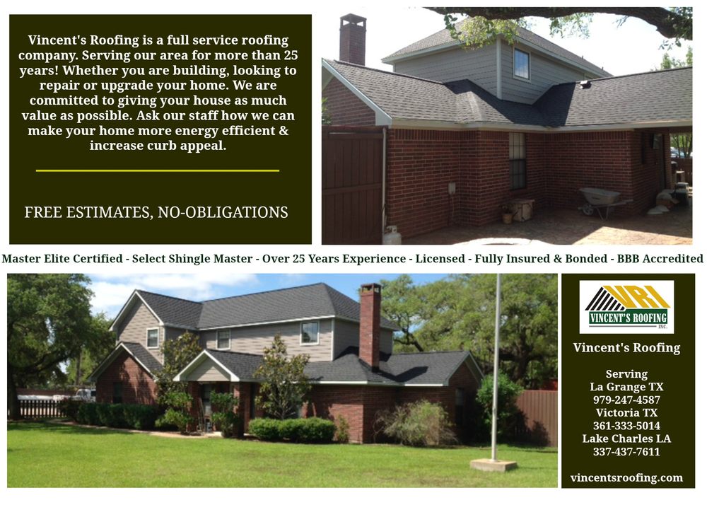 Slide of Vincent's Roofing