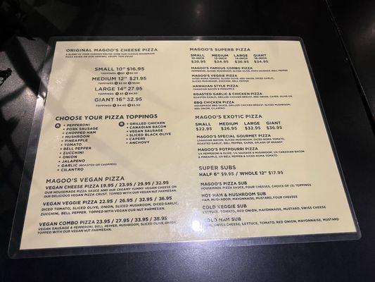 Menu photo 1 Original Magoo's Pizza Honolulu, HI Menu photo 1 Original Magoo's Pizza Honolulu, HI