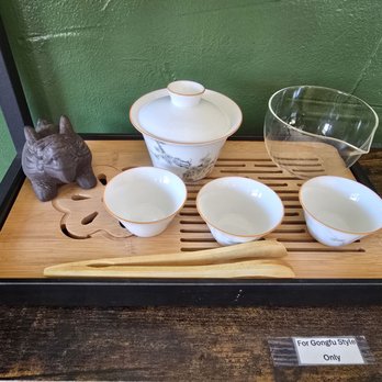 Gruene Tea Haus - Gongfu style tea setup - Tea Rooms Near Me - New Braunfels, Texas