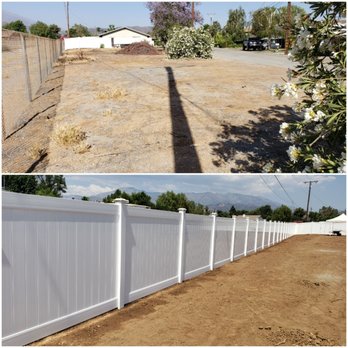 Yucaipa Handyman Services - Before and after vinyl privacy fence install - Handyman Near Me Yucaipa Handyman Services - Before and after vinyl privacy fence install - Handyman Near Me