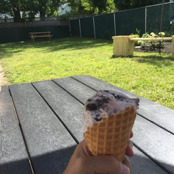 Flannel Cow Creamery - Strawberry, Oreo, Waffle aka The Flannel Cow specialty. - Ice Cream & Frozen Yogurt Near Me - Mansfield, Massachusetts