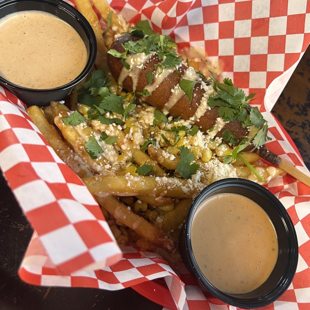 The Blacktop Grill - Loaded corn dog - Hot Dogs Near Me - Tucson, Arizona The Blacktop Grill - Loaded corn dog - Hot Dogs Near Me - Tucson, Arizona