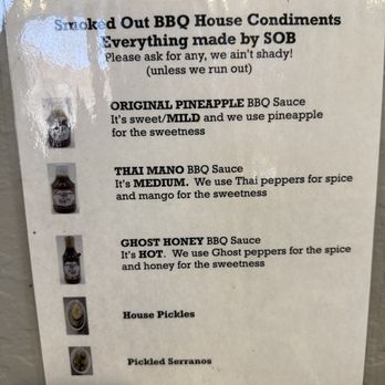 Smoked Out BBQ - Sauce menu - Food Trucks Near Me - Santa Clara, California Smoked Out BBQ - Sauce menu - Food Trucks Near Me - Santa Clara, California