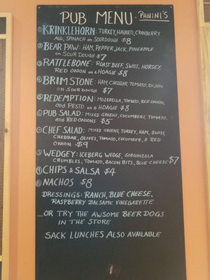 Menu photo 2 Trego Pub and General Store Trego, MT