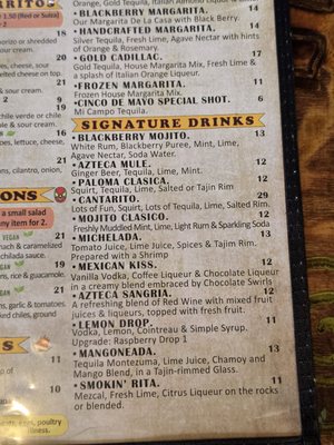 Menu photo 6 Cantina Azteca Carmichael, CA