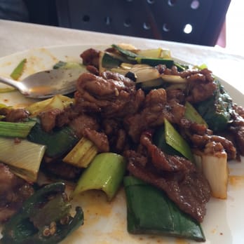 Dumpling House - Sautéed Sliced Pork (w leeks and peppers) - Szechuan Near Me - Milford, Connecticut Dumpling House - Sautéed Sliced Pork (w leeks and peppers) - Szechuan Near Me - Milford, Connecticut