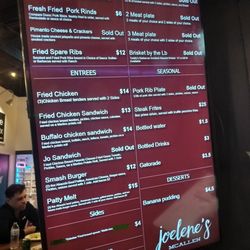 Joelene's - Menu July 2024