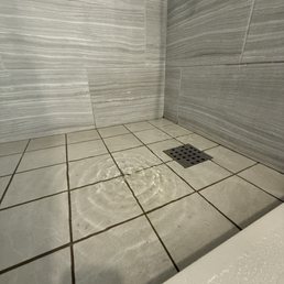 Could barely shower since the drain didn't drain in the shower. Could barely shower since the drain didn't drain in the shower.
