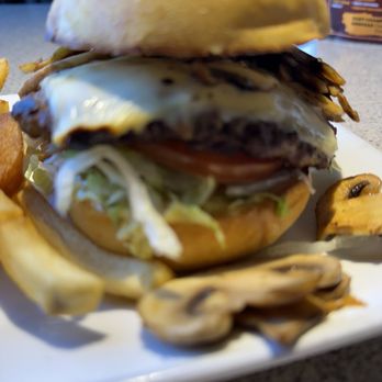 Bob's Burgers and Brew - Lynden - Mushroom Swiss Burger - Burgers Near Me - Lynden, Washington Bob's Burgers and Brew - Lynden - Mushroom Swiss Burger - Burgers Near Me - Lynden, Washington