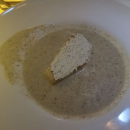 Mushroom Soup & Goat Cheese Crostini