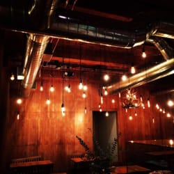 Coffee & Cotton - Awesome mood lighting at night.