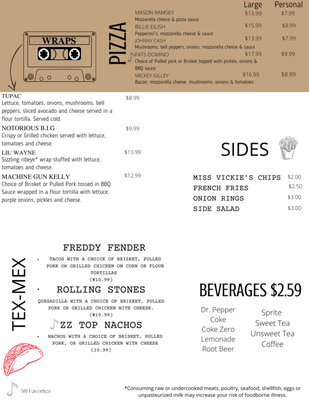 Menu photo 1 58J Music Cafe Lufkin, TX