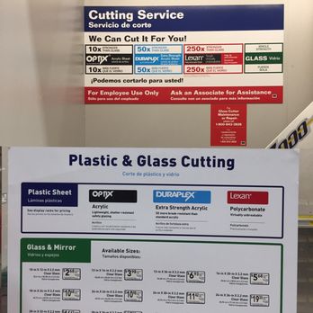Lowe's Home Improvement - Get custom cuts on your plastic and glass panels. - Hardware Stores Near Me - Kahului, Hawaii Lowe's Home Improvement - Get custom cuts on your plastic and glass panels. - Hardware Stores Near Me - Kahului, Hawaii