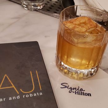 AJI Bar & Robata - Whiskey Wonderland: Jameson, angostura bitters, orange, house-made cinnamon simple syrup ($20) - Restaurants Near Me - San Jose, California