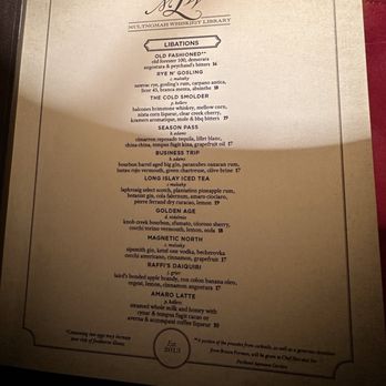 Multnomah Whiskey Library - Menu - Lounges Near Me - Portland, Oregon Multnomah Whiskey Library - Menu - Lounges Near Me - Portland, Oregon
