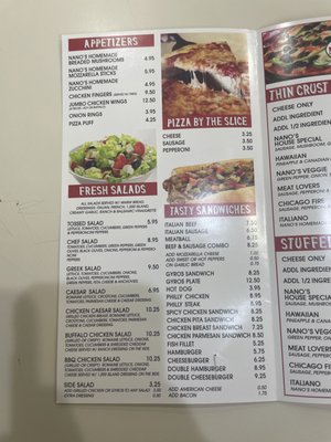 Menu photo 6 Nano's Pizza Morton Grove, IL