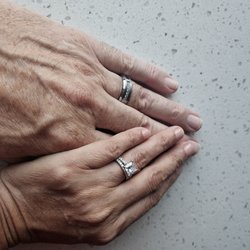 Daniel's Jewelers - Matching custom made wedding ring set for my ex-girlfriend, who is now my wife!!!!