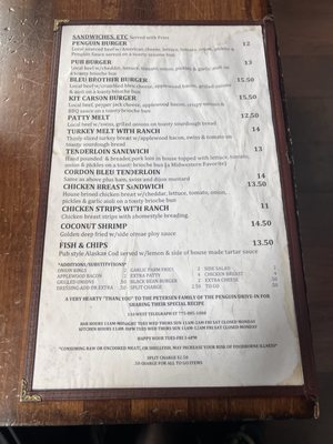 Menu photo 1 Westside Pour House Carson City, NV