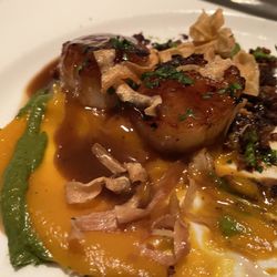 The Horned Dorset Inn - Coquilles St. Jacques with squash puree
