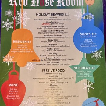 Red Cow Uptown - Red Nose Room Menu - Burgers Near Me - Minneapolis, Minnesota