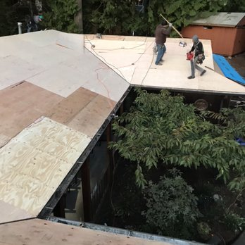 EMDF Roofing - Re sheathing with 5/8" CDX Plywood and putting down felt and Ice & Water Shield on eaves - Roofing Near Me EMDF Roofing - Re sheathing with 5/8" CDX Plywood and putting down felt and Ice & Water Shield on eaves - Roofing Near Me
