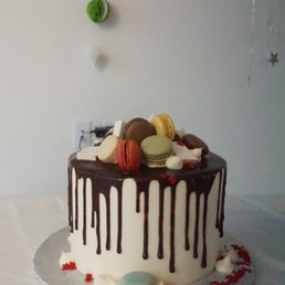 a chocolate drip cake a chocolate drip cake