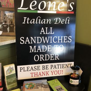 Leone's Italian Deli - Interior sign - Delis Near Me - Conway, South Carolina Leone's Italian Deli - Interior sign - Delis Near Me - Conway, South Carolina