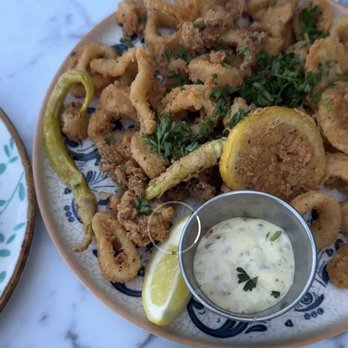 BARCA Pier & Wine Bar - FRIED CALAMARI - Mediterranean Near Me - Alexandria, Virginia BARCA Pier & Wine Bar - FRIED CALAMARI - Mediterranean Near Me - Alexandria, Virginia