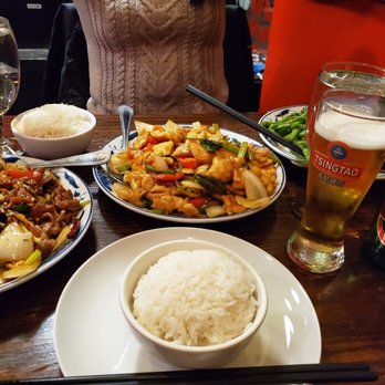 Lao Sze Chuan - Uptown - Cumin lamb, basil chicken, Sichuan green beans, and a tsingtao - Chinese Near Me - Chicago, Illinois
