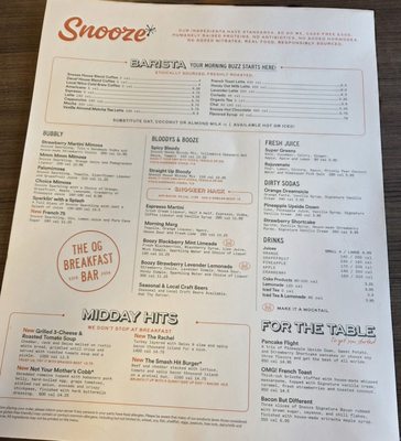 Menu photo 2 Snooze, an A.M. Eatery Scottsdale, AZ