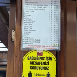 Galata Simitçisi - Menu