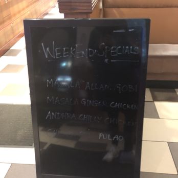 Bawarchi Biryanis Framingham, MA - weekend specials board - Indian Near Me - Framingham, Massachusetts