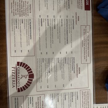 Gerardo's Pizzeria - Menu - Italian Near Me - Sedona, Arizona