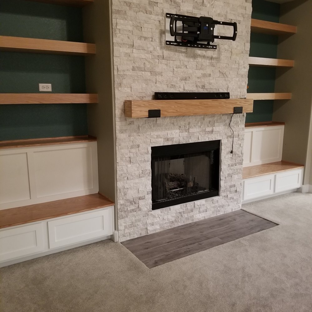VenCo Construction - custom built in shelves and fireplace - General Contractors Near Me - Austin, Texas VenCo Construction - custom built in shelves and fireplace - General Contractors Near Me - Austin, Texas