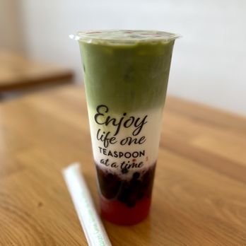 Teaspoon - Matcha Royale with Strawberry - Bubble Tea Near Me - Santa Clara, California