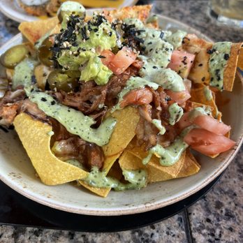 Three's Bar & Grill - Kalua Pork Nachos - Asian Fusion Near Me - Kihei, Hawaii